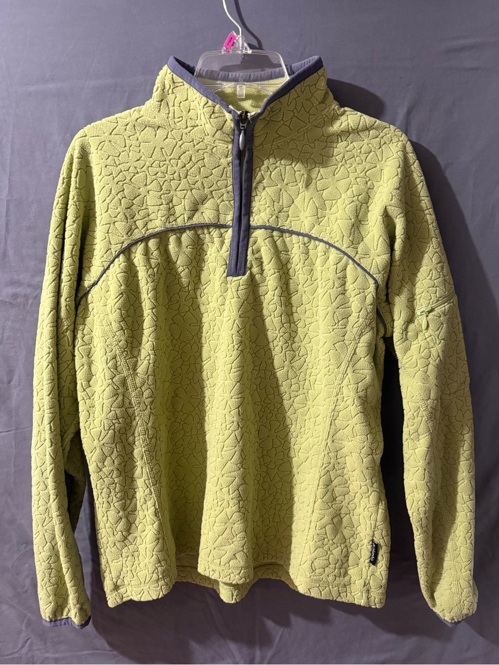 Columbia Light Green Quarter-Zip Fleece Pullover